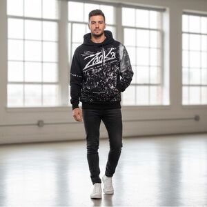 Zadka Streetwear Graphic Hoodie - "Everyone Wants to Eat" Quote - Bohemian Black